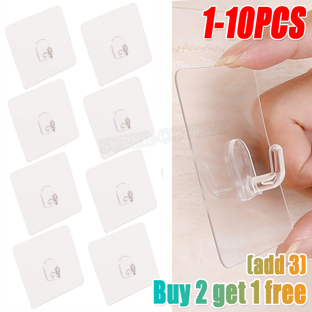 Heavy Duty Decorating Hooks Clips Self-Adhesive Strips Wall Hanging Fairy  Lights