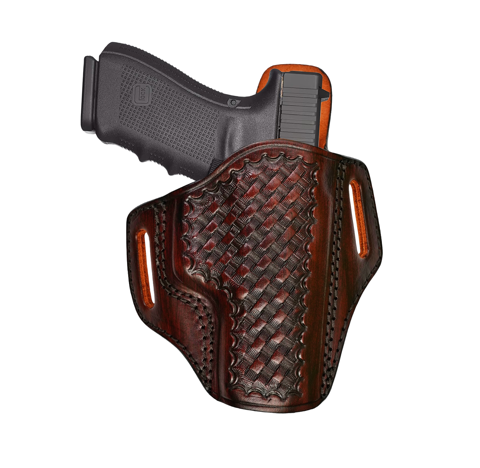 Kimber Micro 9 1911 Leather Belt Holster Genuine Leather Fast Draw Design-image