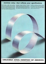 1958 Crucible Steel Company Of America Stainless Strip Pittsburgh PA Print Ad