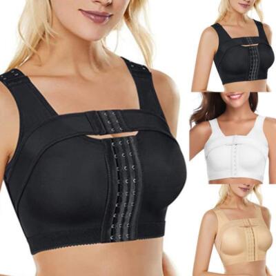 Women Post-Surgery Shaper Front Closure Bra Compression Posture Corrector Crop