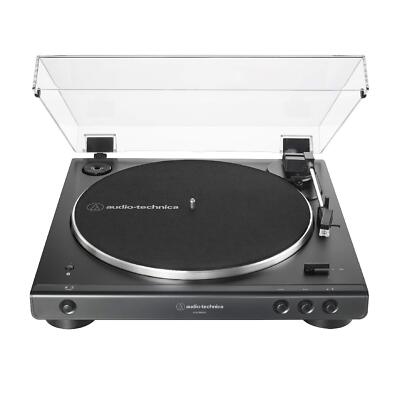 Audio-Technica AT-LP60XBT-BK Fully Automatic Wireless Belt-Drive Turntable,Black