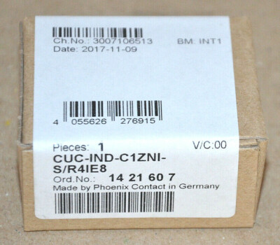 Phoenix Contact Steckverbinder 1421607 Typ: CUC-IND-C1ZNI-S/R4IE8 RJ45 NEU OVP