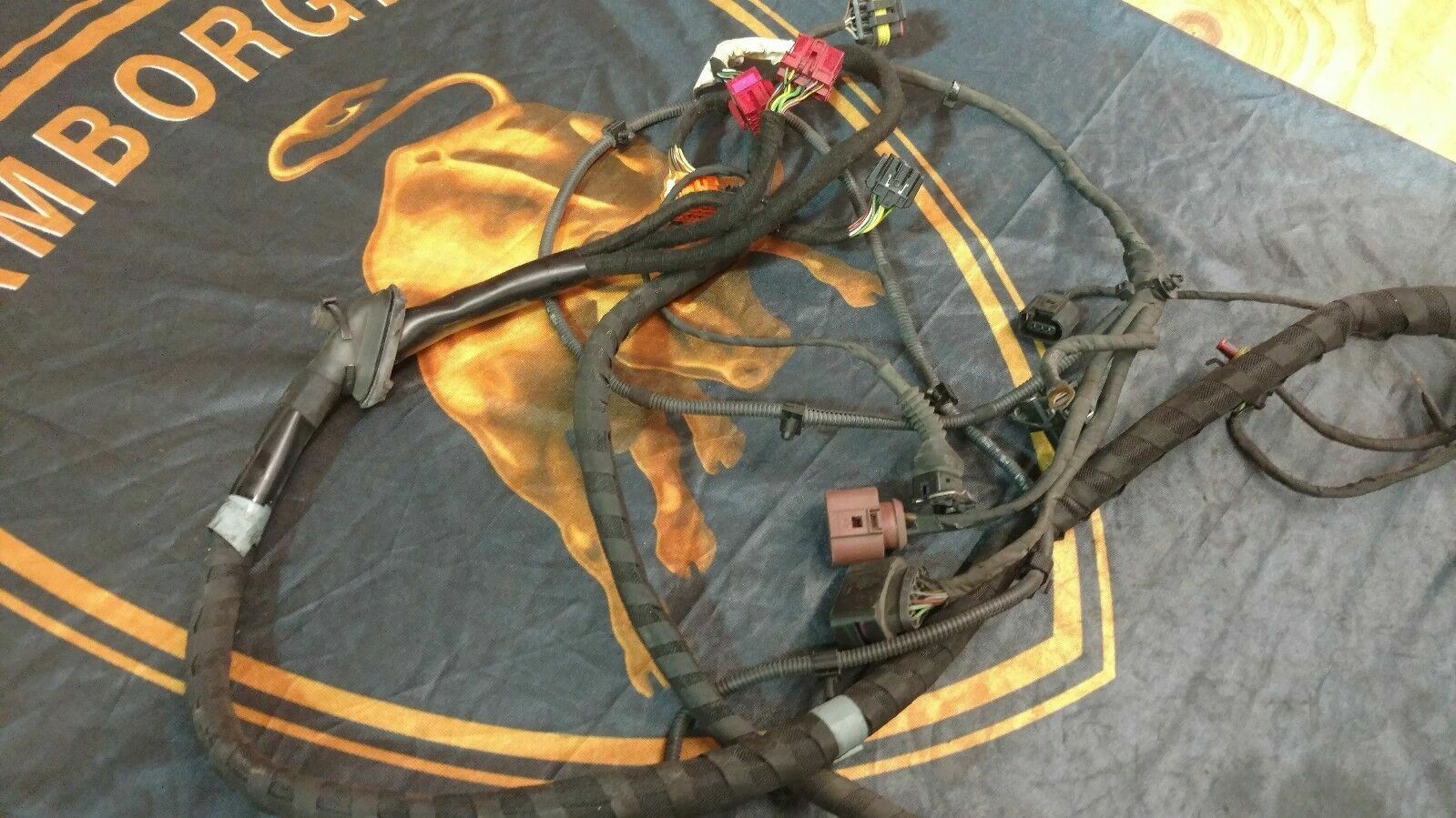 LAMBORGHINI MURCIELAGO LP640 PASSENGER RIGHT SIDE WIRING HARNESS OEM, 410971174E