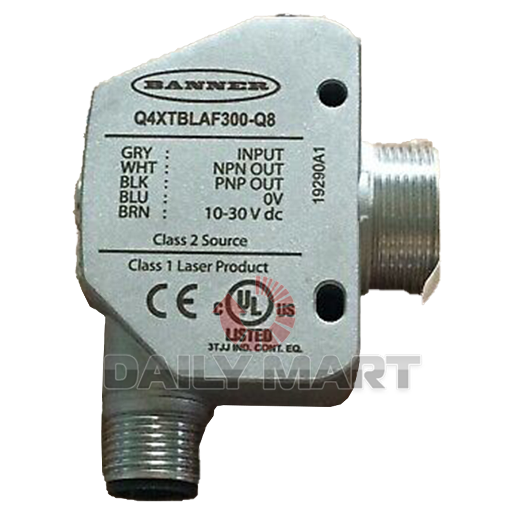 New In Box BANNER Q4XTBLAF300Q8 Photoelectric Sensor eBay