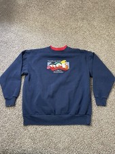Vintage 90's Sweatshirt Theres No Man Like a Snowman Womens L Blue Christmas