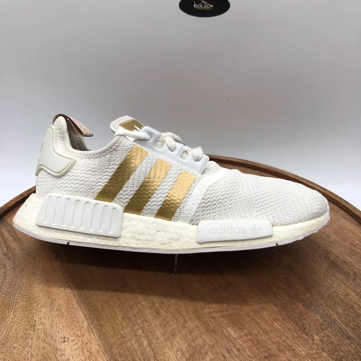 Adidas NMD White Gold Athletic Shoes Sneakers B37650 Womens Size 9 | eBay