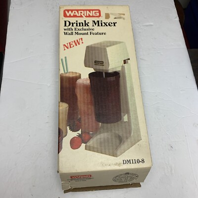 Waring DM110-8 Drink Mixer W/ Exclusive Wall Mount Feature New Open Box Vintage