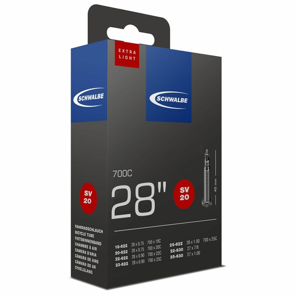 Schwalbe Extralight Schlauch SV20 40Mm 700C 18 25 Mm 28 Zoll Race Rennrad-image