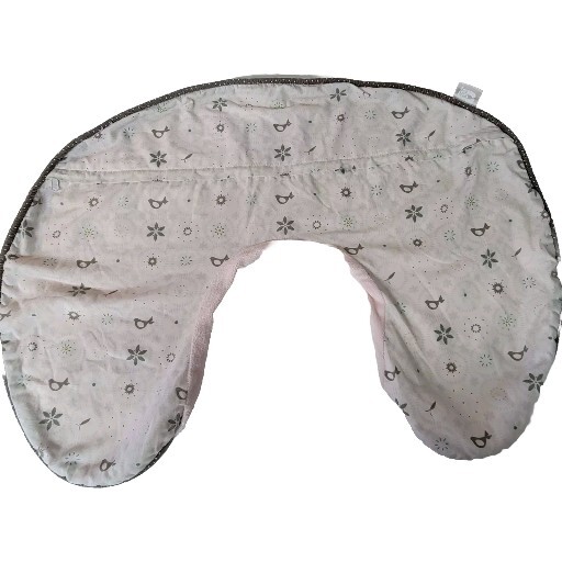 Original Boppy Nursing Pillow Cover Lt Pink Velvor Soft Brown Floral Cute Girl-image