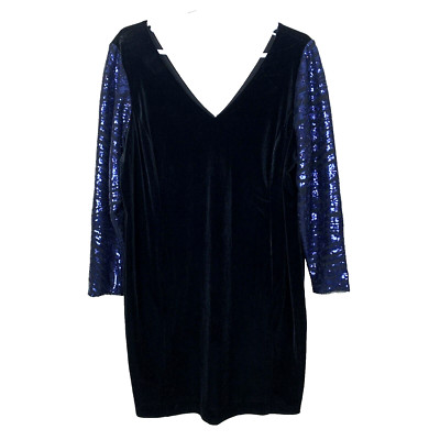 lane bryant black sequin dress Shop Women's Black Knit Dress with Striped Poncho-Style Overlay| Showoffff