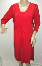 George Women Size xs 0 2 Red Solid Work Casual Dress