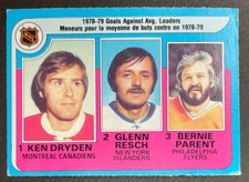 1979-80 O-Pee-Chee OPC Hockey - #6 NHL Goals Against Avg Leaders - Ken Dryden