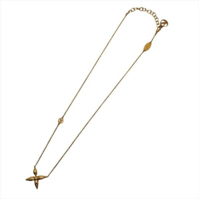 LOUIS VUITTON Collier Louisette Monogram Flower Necklace M00365