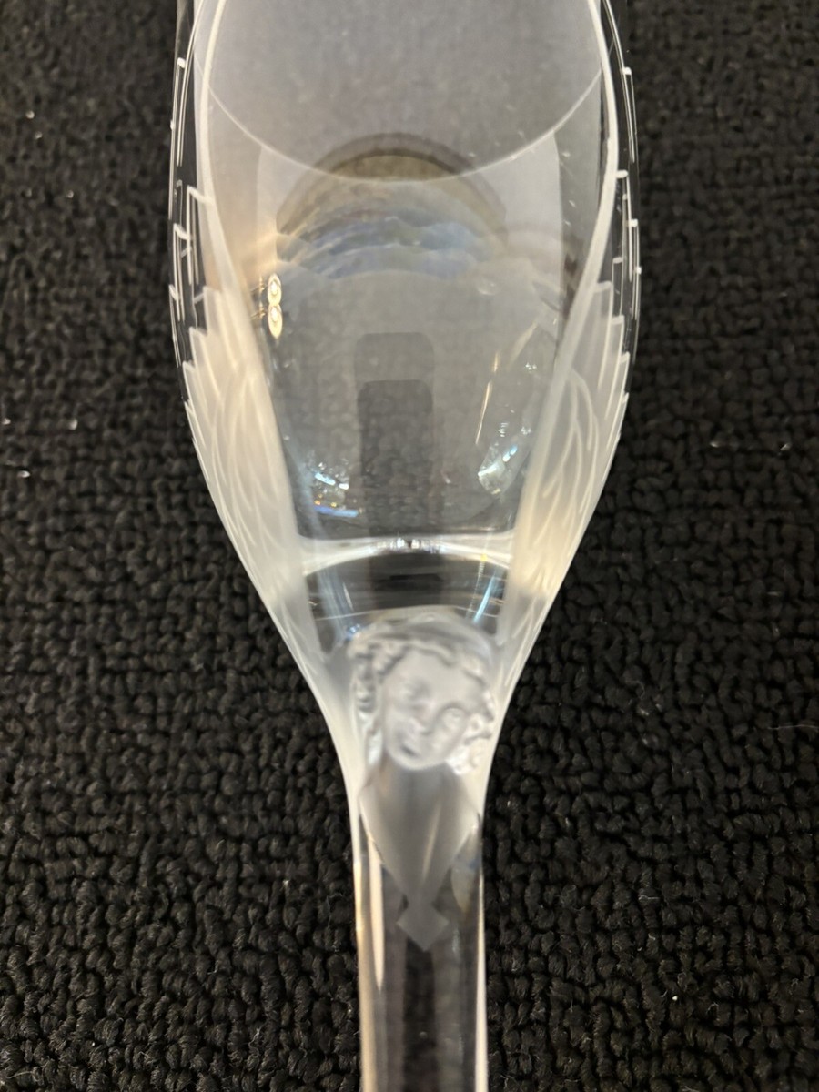 4 Flûtes à Champagne Lalique Ange – Cristal – Signées – Excellent État – Fabriquées En France