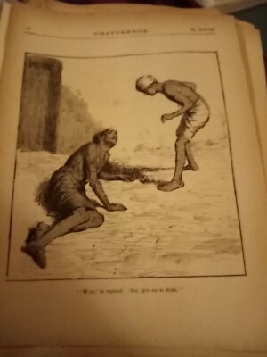 El3 Edwardianisches Buchbild um 1900 Wasser er wiederholte Junge gib mir was zu trinken 
