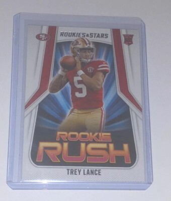 2021 Rookies & Stars Rookie Rush Trey Lance RC San Francisco 49ers #RR-3