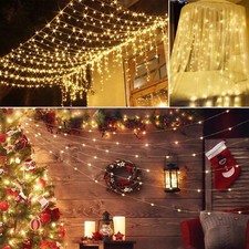 300 LED Curtain Fairy Lights String Light Wedding Party Christmas Decoration