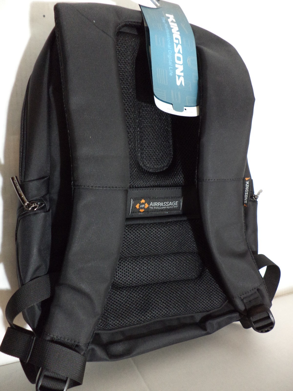 Kingsons 15.6″ Laptop Backpack – KS3027W Color Black With Padded Laptop Sleeve