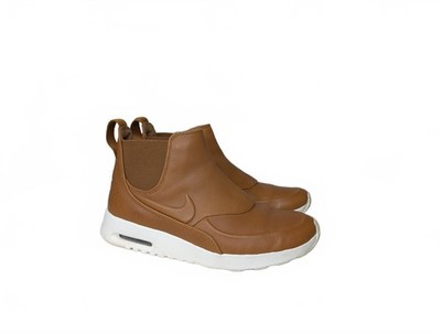 Nike Women's Air Max Thea Mid Brown Leather Ankle Boots Size 9
