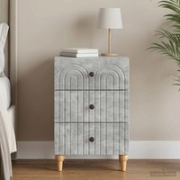 Nachttisch Betongrau 43X 41 X 66,5 Cm Holzwerkstoff
