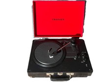 Crosley Cruiser Black Record Player Turntable 33/45/78RPM RCA Pitch Control