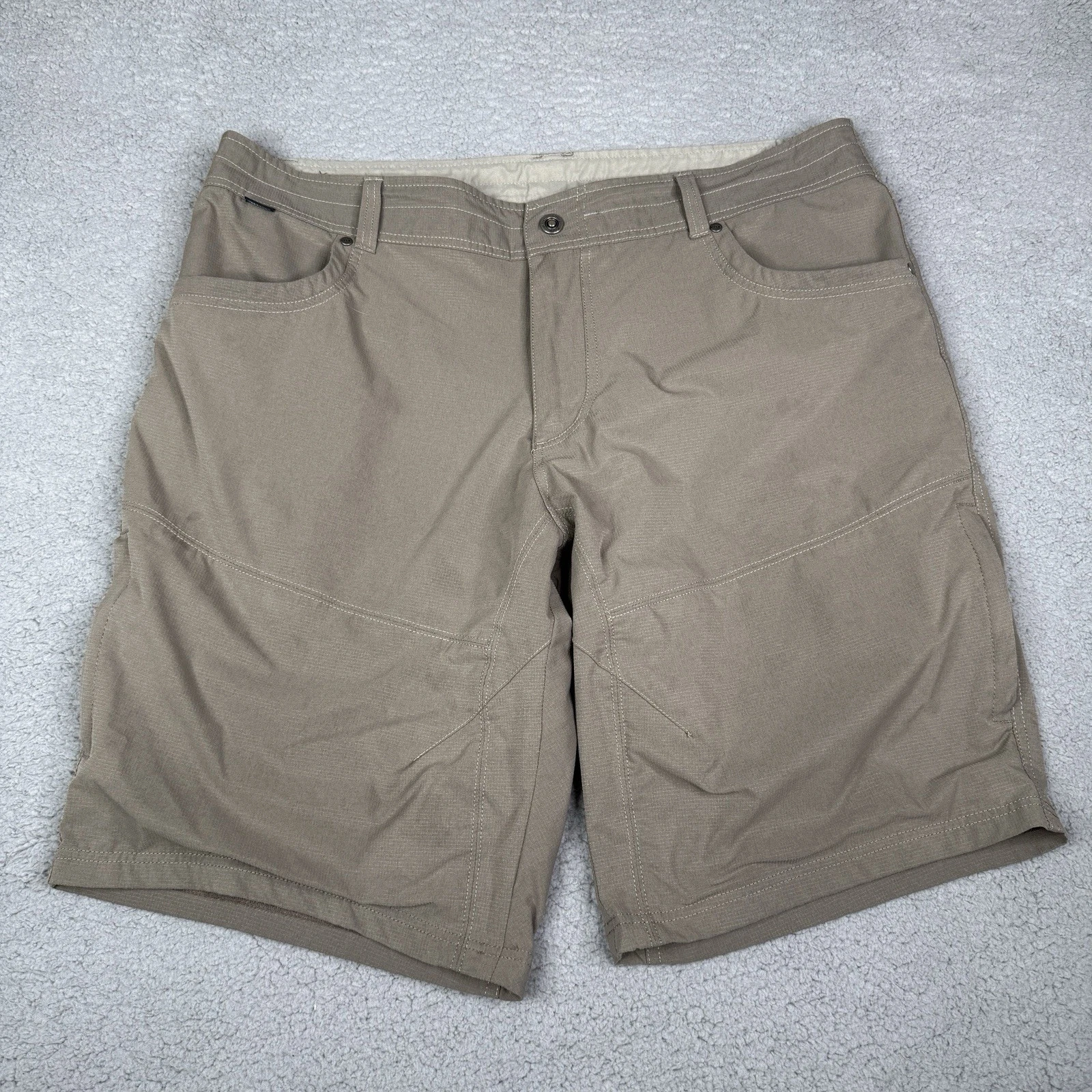 KUHL Silencr Kargo Shorts Men 40 Storm Khaki Hiking Outdoor Stretch Ripstop 5230