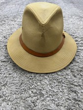 Vtg Dobbs Fifth Avenue Hat Adult Small Beige New York Fedora Made In USA