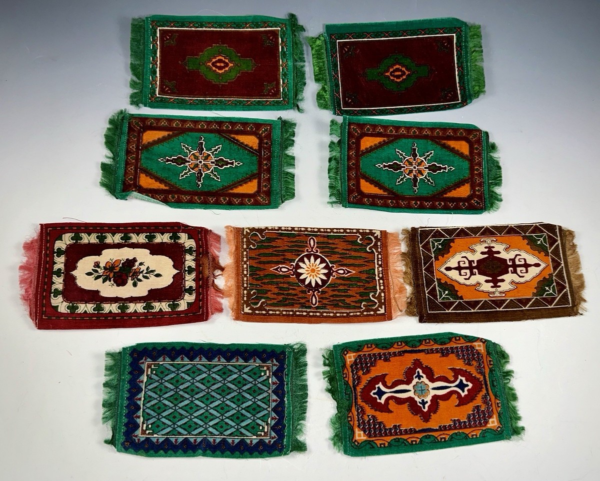 tobacco carpet 9-Pc Antique Luxury Tobacco Felt Mini 
