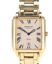 Raymond Weil Saxo 9910 Men’s/Unisex Gold Plated Watch - box / papers / new bath