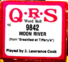 QRS Word Roll MOON RIVER Cook From Breakfast at Tiffany's 9842 Player Piano Roll