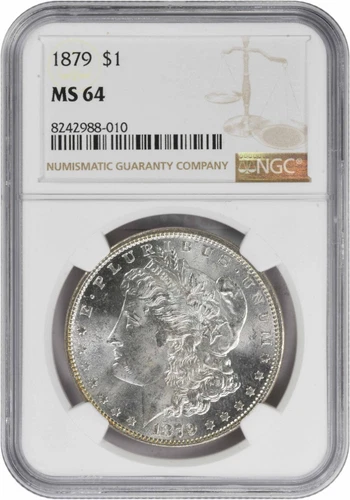 1879 Morgan Silver Dollar MS64 NGC