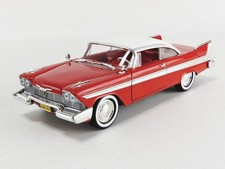 CHRISTINE MACCHINA INFERNALE Modello Auto 1/24 PLYMOUTH 1958 FURY Vetri Chiari