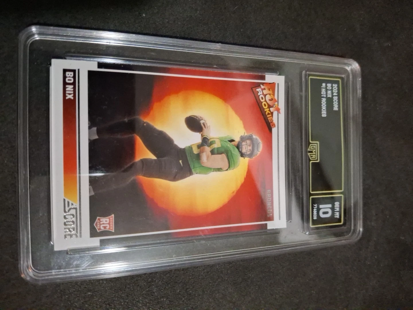 Bo Nix Panini Score Hot Rookies #1 Gem Masters 1/1