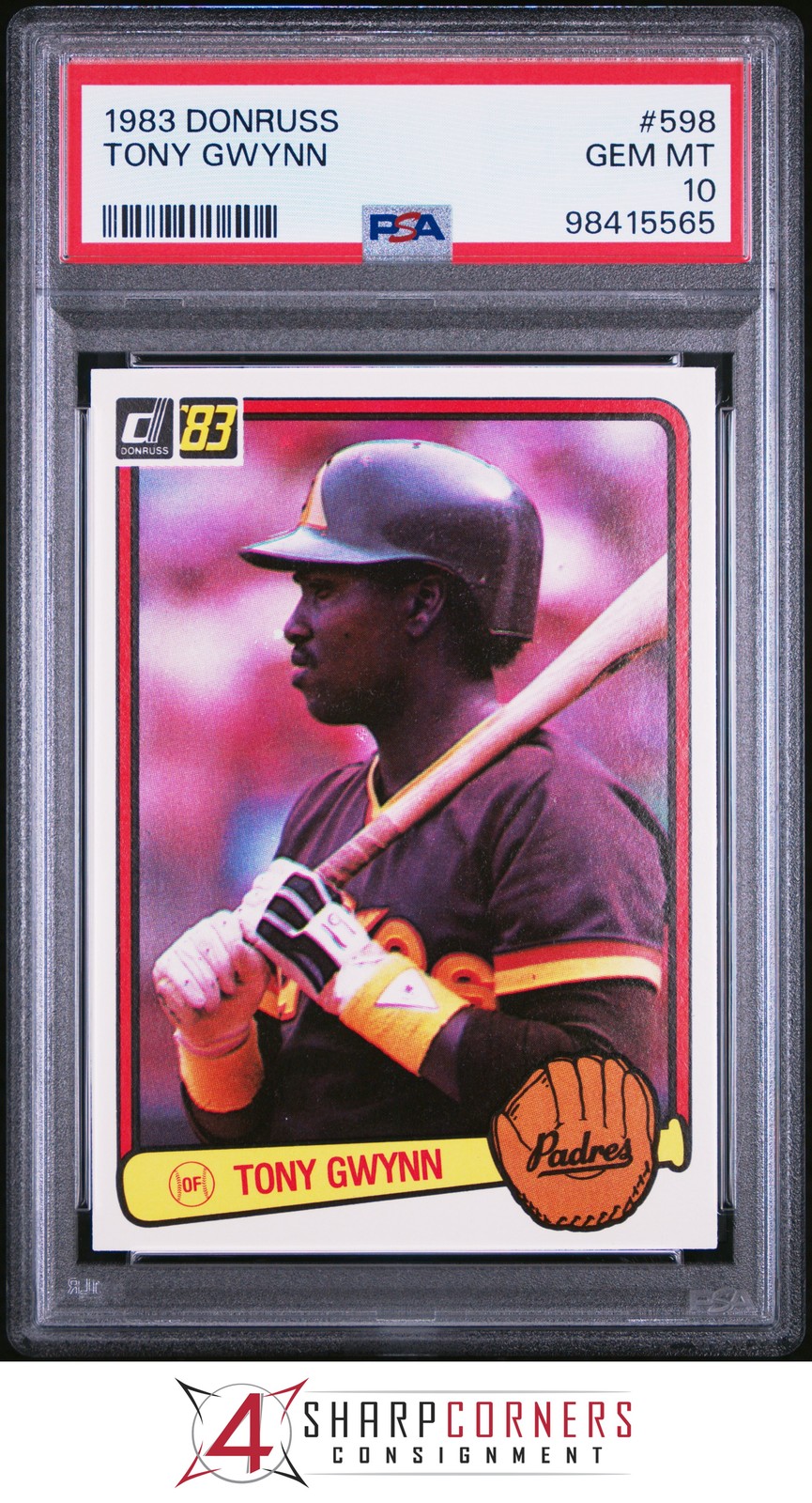 1983 DONRUSS #598 TONY GWYNN RC PADRES HOF PSA 10
