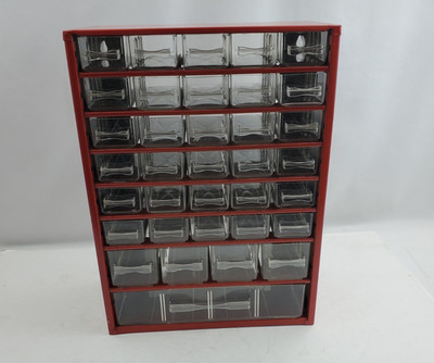 Flambeau Raaco Metal Storage Organizer 35 Drawers Vintage  Parts Bin Cabinet