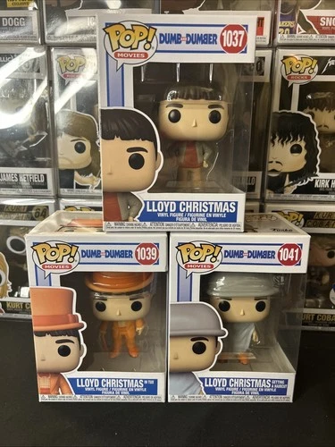 Funko POP! Movies Dumb and Dumber Lot of 3 Lloyd Christmas 1037 + 1039 + 1041