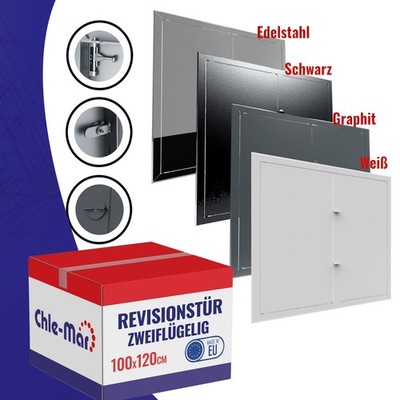 CHLE-MAR  Revisionstür Revisionsklappe zweiflügelig Knauf 100x120cm