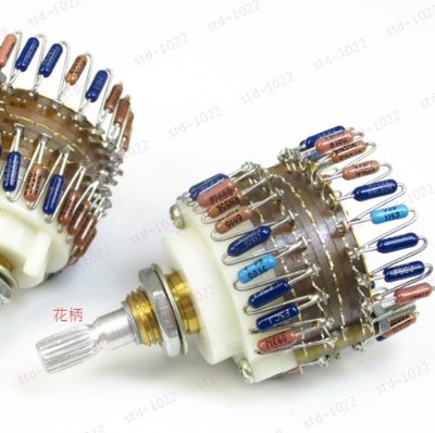 23-Step 10KAX2 DALE Attenuator Dual-10K Stereo HiFi Volume Potentiometer 1pcs
