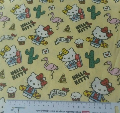 STOFFREST 60x140 cm Hello Kitty 100% Baumwollstoff Lizenzstoff Stoff