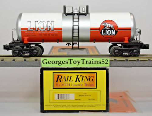 MTH RAILKING 3 RIELES O #1958 ACEITE DE LEÓN ELDORADO AR MODERNO VAGÓN CISTERNA 30-73101 NUEVO EN CAJA | Condition: New