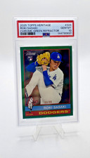 2025 Topps Heritage - Roki Sasaki #224 Chrome Green Refractor /99 -PSA 10 Pop 2!