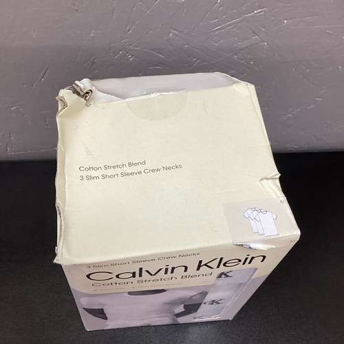 Calvin Klein Herren Slim Kurzarm Rundhals Baumwolle Stretch Mischung Größe Medium - Bild 3 von 4