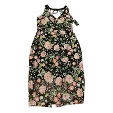 Guess Embroidered floral mesh sheath dress NWT womens 12