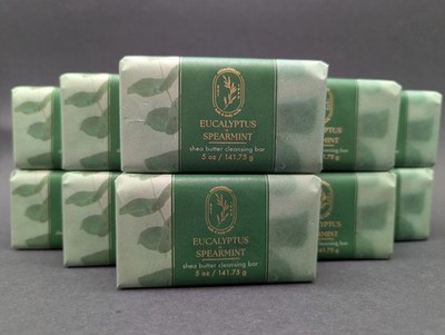 Qty (12) Bath & Body Works EUCALYPTUS + SPEARMINT Shea Butter Cleansing Bar