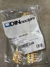 NEW BAG OF 4 Automation Direct DN-24J4Y Terminal Block Jumpers; 24 Pole Yellow