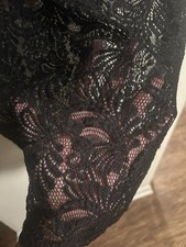 Whimsigoth Black Lace Dress Cover Up Boudoir S 6 4 Lacey Lingerie Chemise