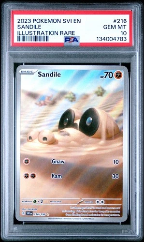Sandile 216/198 SV01: Scarlet & Violet Base Set Holo Gem Mint PSA 10
