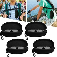 4-Pack Eye Glasses Case Box Sunglasses Protector Hard Zipper Belt Clip Portable