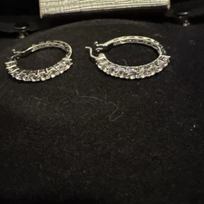 Hoops White Sapphire From Zales Beautiful I Have A Pair