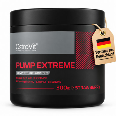 OstroVit Pump Extreme 300g Pre Workout Citrullin Arginin Koffein Erdbeere